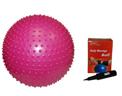  Мяч с массажной поверхностью GB02 65 см с помпой 